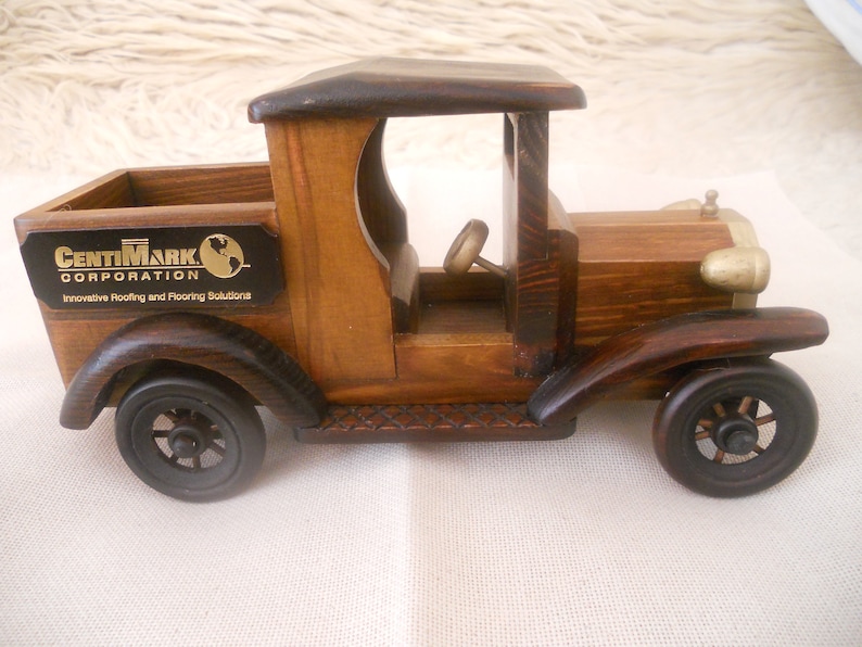 Vintage Wood Model Pickup Truck made for CentiMark image 0