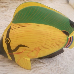 Vintage Wooden Fish Napkin Holder.Wood Fish Figurine. Fish Sculpture. Kitchen Decor. Birthday Gift for Her. image 2