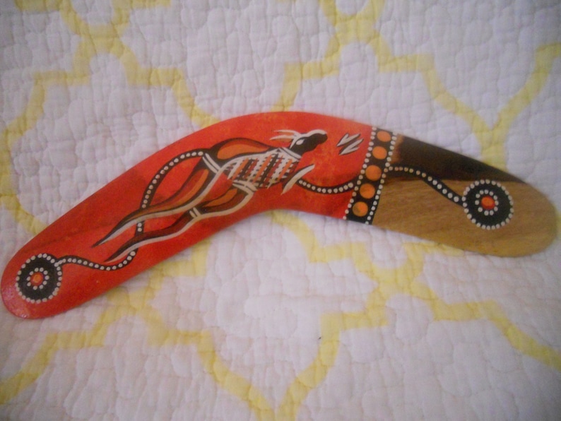 Vintage Wooden Boomerang.Aboriginal Australian image 0