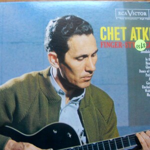 Chet Atkins Fingerstyle Guitar Vinyl Record LP.LPM - 1383.Guitar Recorded Music. Vintage LP from 1957. Gift for guitarist. image 1