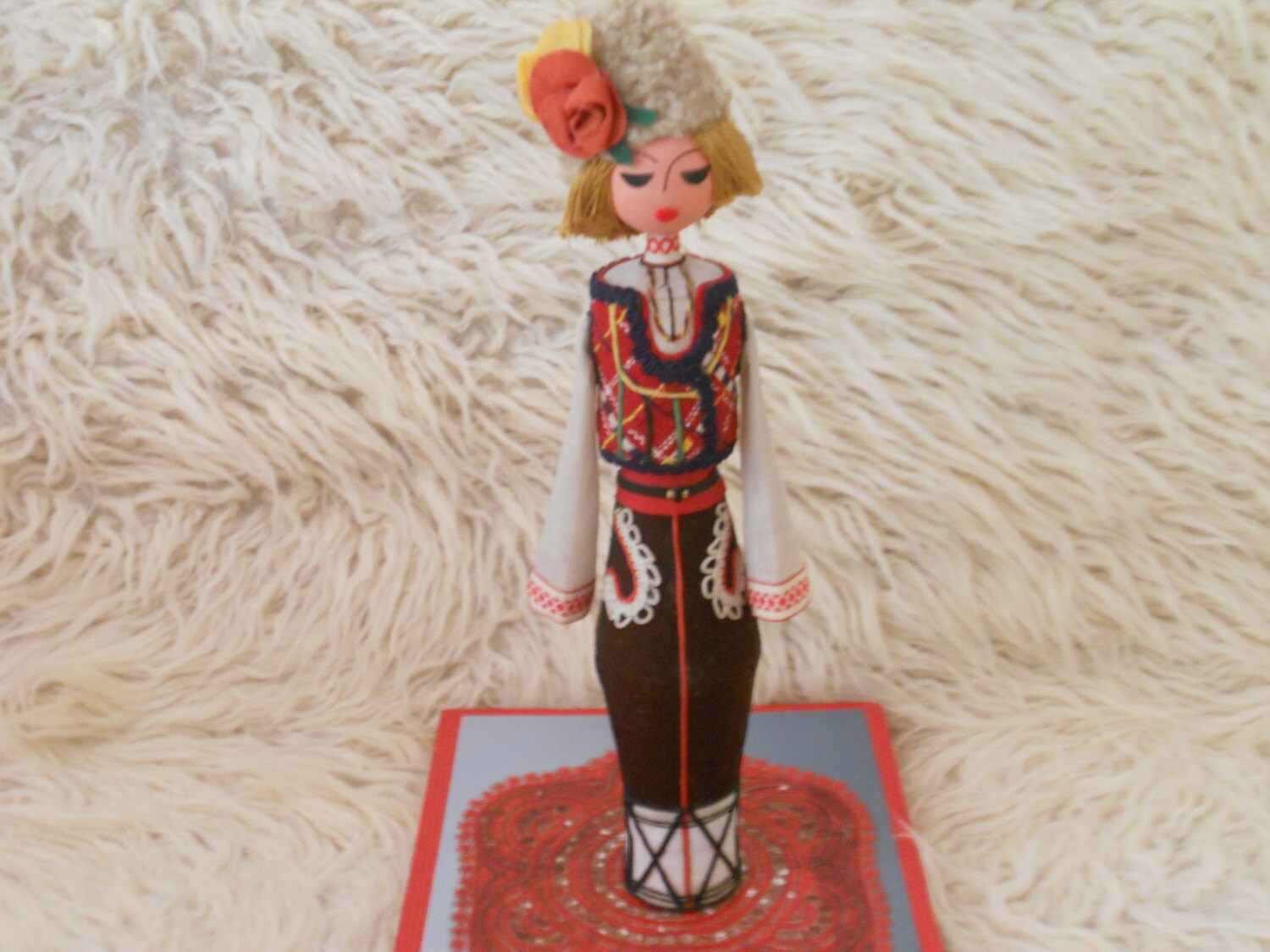 Poupée Folklorique Tunisienne ALI Homme - LATIFA Années 60 - 19,5 Cm Rare
