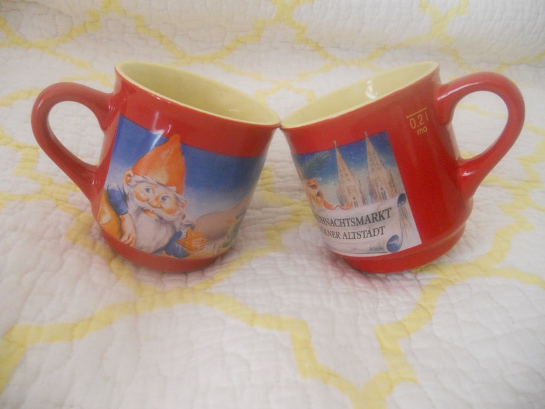 German Christmas Coffee Mugs Set of Two. Mohaba-Glas image 0