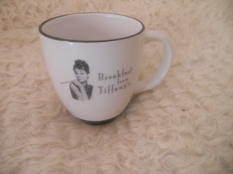 Breakfast from Tiffany's Coffee Mug.Rare Audrey Hepburn image 0