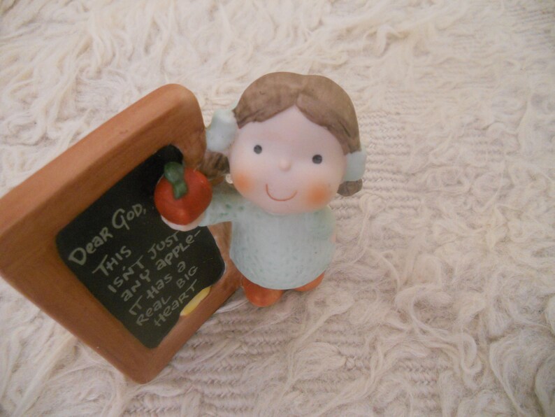 Enesco Figurine Dear God Kids. Vintage Hand Crafted image 0