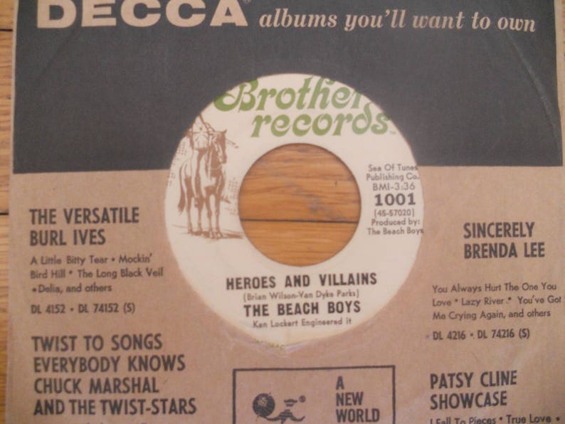 The Beach Boys Heroes and Villains/ You're Welcome 45 rpm image 0