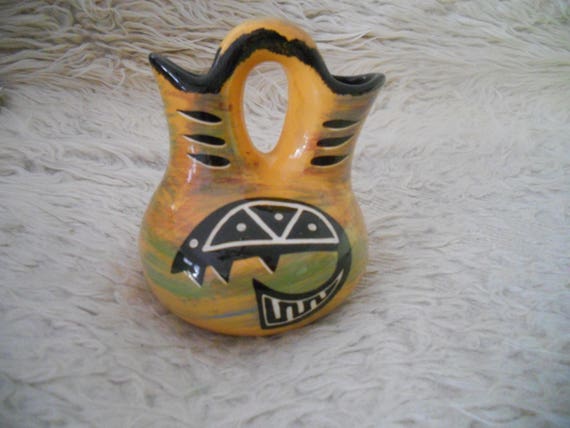 Maw Paw Native American Wedding Vase Arizona Signed Tribal Etsy
