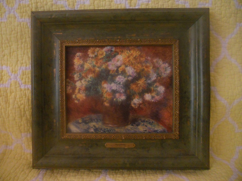 Chrysanthemums by Pierre Auguste Renoir Oil Painting Replica. image 0