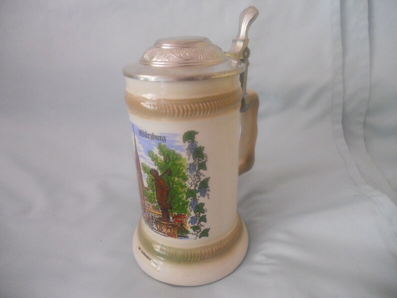 Vintage German Beer Stein WF Rottendorf 1998. Wurzburg Beer image 0