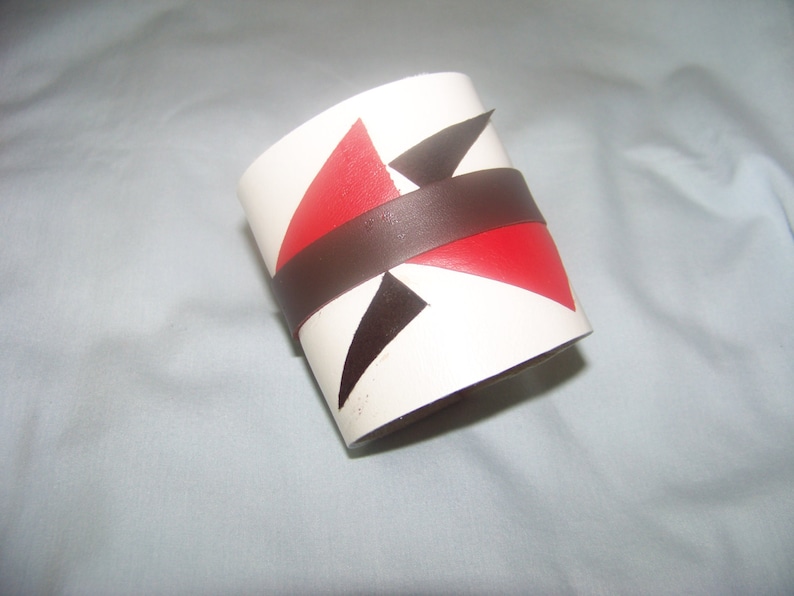 Genuine Leather Cuff Adjustable Bracelet.Handcrafted with image 0