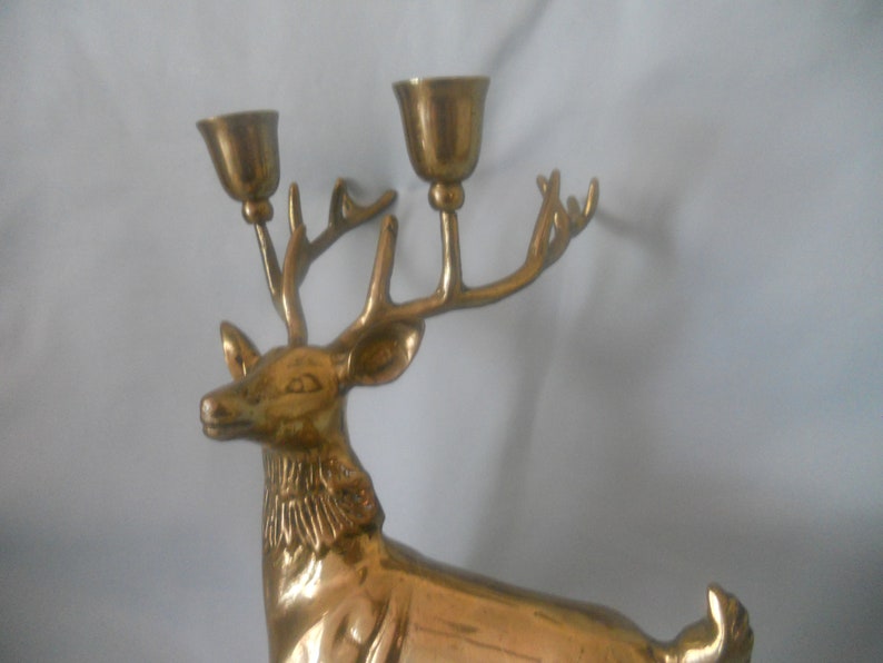 Silvestri Brass Dear Candle Holder. Handcrafted Solid Brass image 0