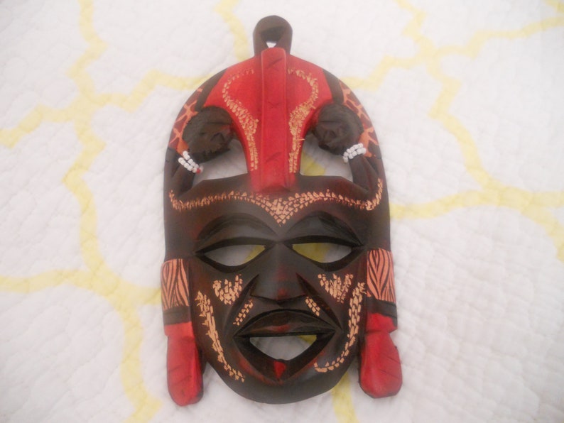 Vintage Hand Carved Traditional African Mask.Tribal Ethnic image 0