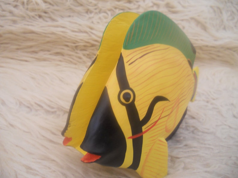 Vintage Wooden Fish Napkin Holder.Wood Fish Figurine. Fish Sculpture. Kitchen Decor. Birthday Gift for Her. image 4