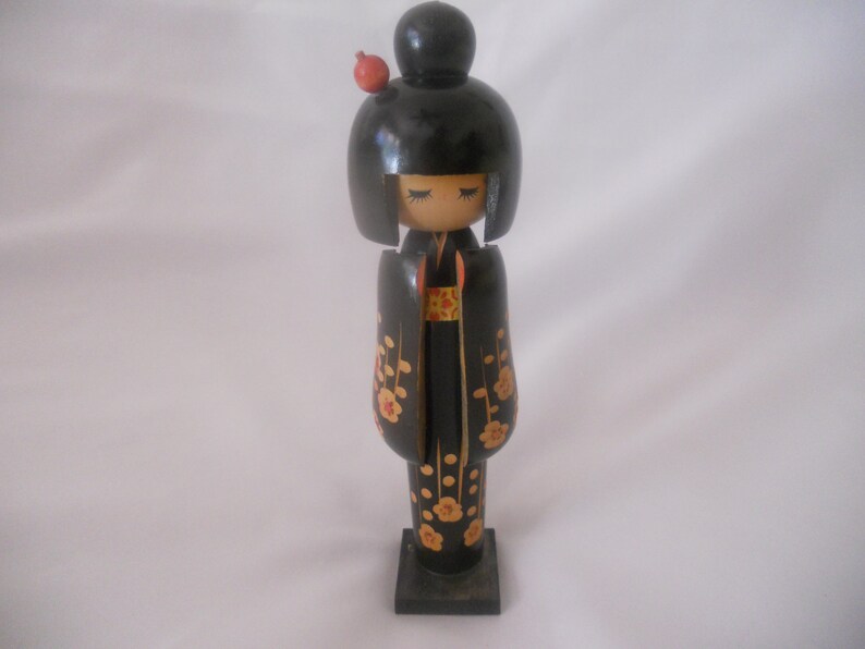 Rare Vintage Kokeshi Doll.Collectible Hand Painted Wood Doll image 0