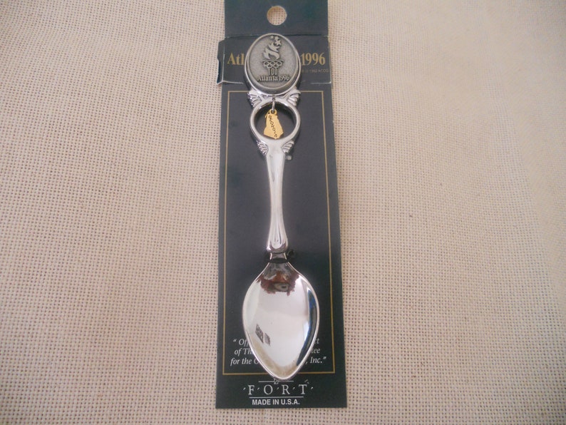 Collectible Souvenir Spoon Atlanta Olympics 1996. Pewter Spoon image 0