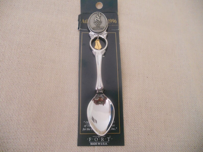 Collectible Souvenir Spoon Atlanta Olympics 1996. Pewter Spoon image 0