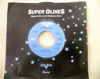 The Beatles Yesterday/ Act Naturally 45 RPM Vinyl Record Starline X 6921. Classic Rock Music.Recorded Audio. Valentine's gift.