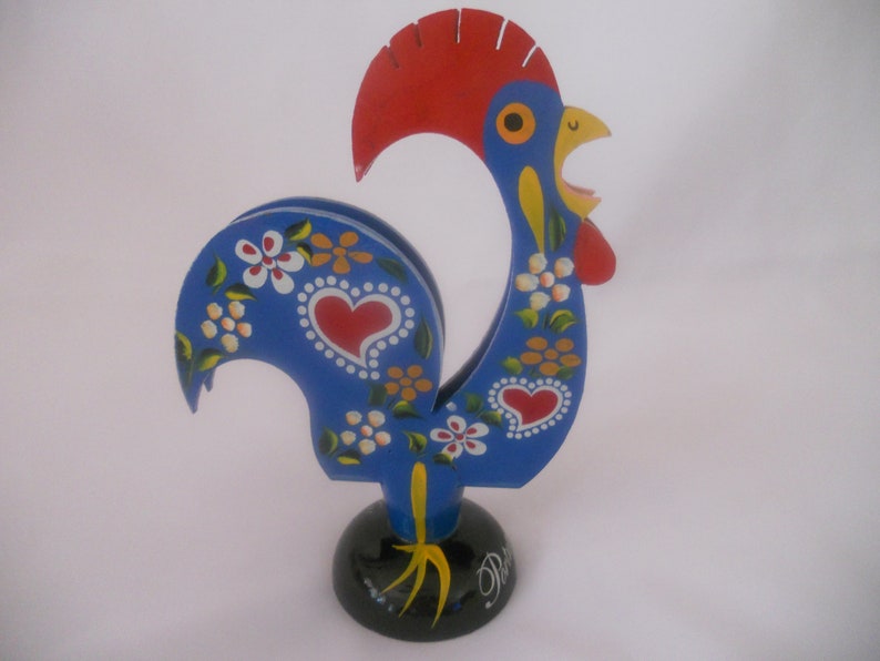 Hand Painted Vintage Traditional Portuguese Wood Good Luck image 0