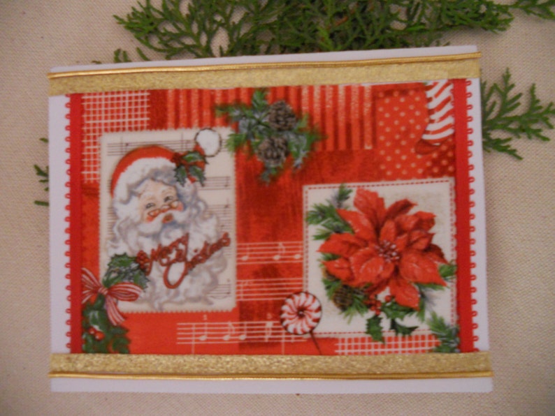 Christmas Greeting Card. Holiday Card Santa with image 0