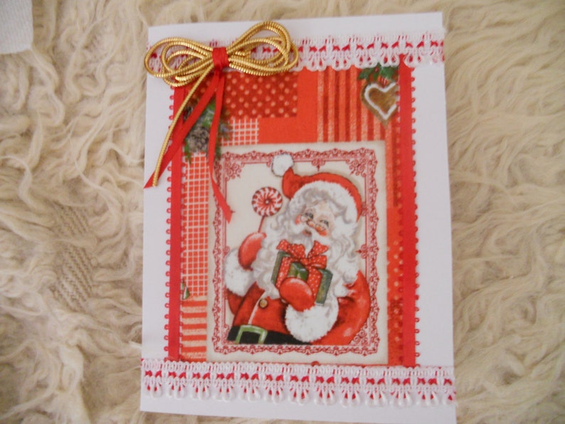 Christmas Greeting Card. Holiday Greeting card Santa with a image 0