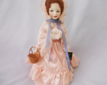 Vintage Peggy Nisbet Victorian Lady Doll. Bone China Collectible  Doll with Original Tag made in England