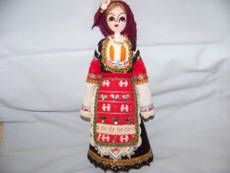 Ethnic Folk European Doll. Traditional Handcrafted Bulgarian image 0