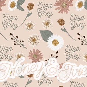 Seamless Name File. Personalized Seamless Name Pattern. Custom Name File. Digital Pattern. Name File. Seamless Pattern. Floral Name File.