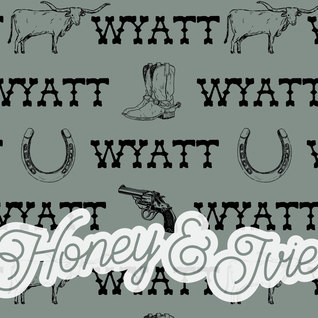 Name Patterns Boot Seamless Name File. Personalized. Custom. Digital Pattern. Cowboy ...