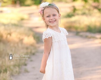 cream lace summer dress