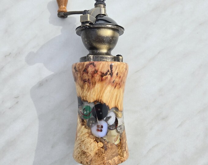 Featured listing image: Heirloom Pepper/Salt Grinder - Sewing Theme