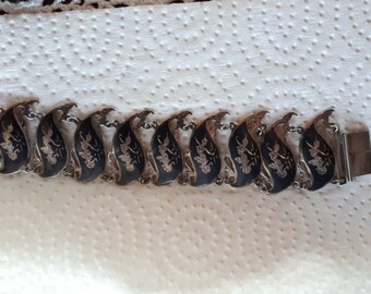 Sterling Siam Wide Link Bracelet-Alpaca-Unique