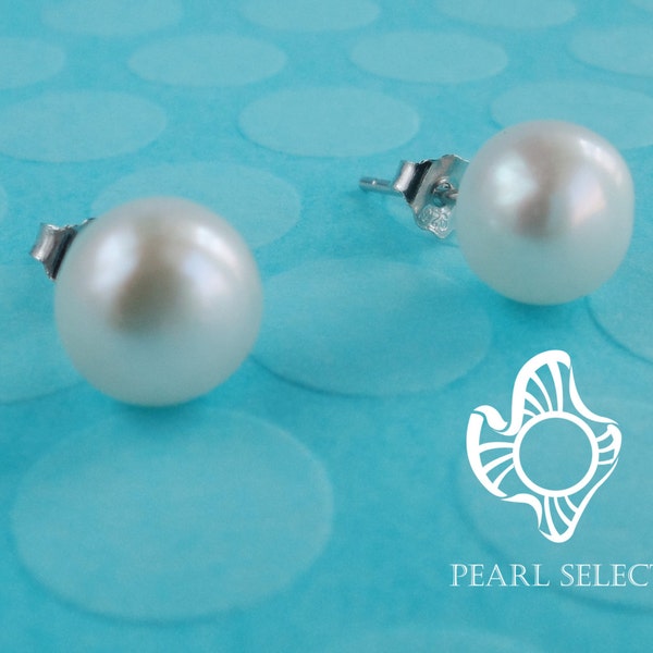 Bridesmaid gift,freshwater pearl earrings bridesmaid pearl earrings,Sterling Silver earring,wedding pearl earring,stud pearl earring 8-8.5mm