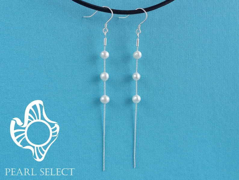 pearl earrings,long pearl earrings,small pearl earrings,dangle pearl earrings,bridesmaid earrings sterling silver hook and chain