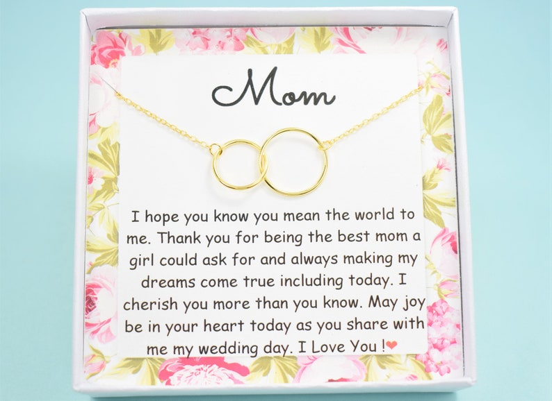 Mother of the Bride necklace, Gift for mom on wedding day Mother of the Groom gift, mother of the bride gift from daughter, mom wedding gift image 7