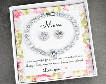 Mother of the Bride gift set, mother of the groom bracelet, step mom gift set, Mothers' gift, Mother in law, Mom gift set. Mother in law