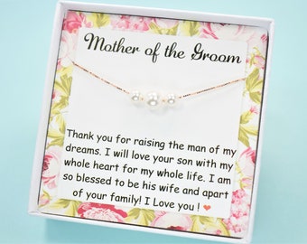 Regalo de la madre del novio, collar de perlas para mamá, regalo de la madre de la novia, regalo de la madre, regalo de la suegra, regalo de bodas para la madre