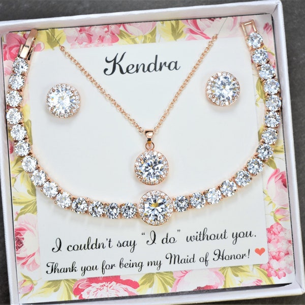Personalized Bridesmaid gifts, bridesmaid earrings tear drop, Bridesmaid jewelry set, bridesmaid round earrings gift, bridesmaid bracelet