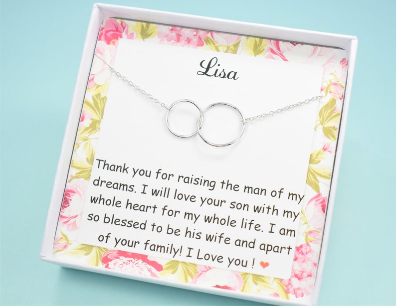 Mother of the Bride necklace, Gift for mom on wedding day Mother of the Groom gift, mother of the bride gift from daughter, mom wedding gift image 8
