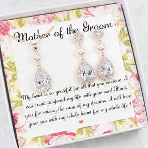 Mom wedding jewelry, Mother of the Groom set, bridal jewelry set, Step mom wedding jewelry gift, Mothers Day gift, mom jewelry set