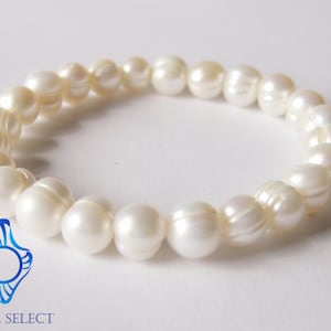 Pearl bracelet,freshwater pearl bracelet bridesmaid bracelet,white pearl bracelet,ivory bracelet,wedding bracelet stretchy pearl bracelet