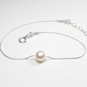 Sierlijke zoetwaterparelarmband: 14k gold filled of sterlingzilver