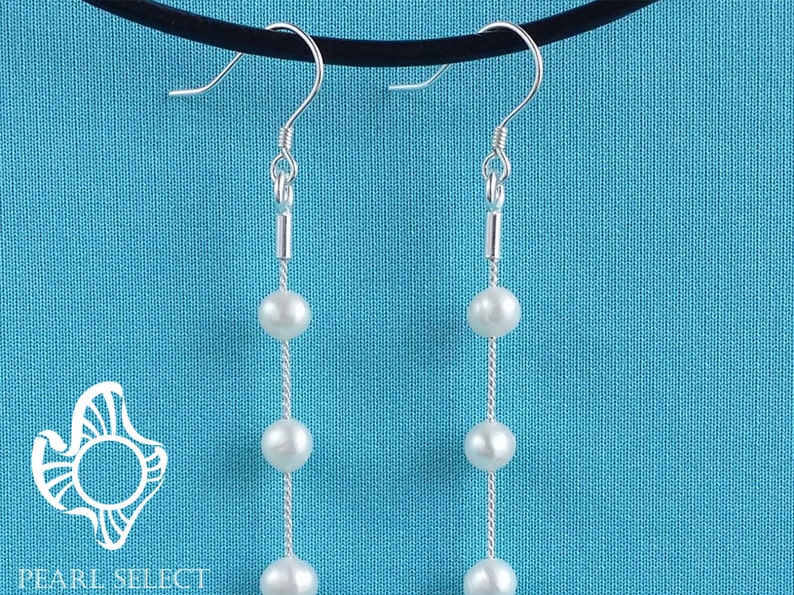 pearl earrings,long pearl earrings,small pearl earrings,dangle pearl earrings,bridesmaid earrings sterling silver hook and chain