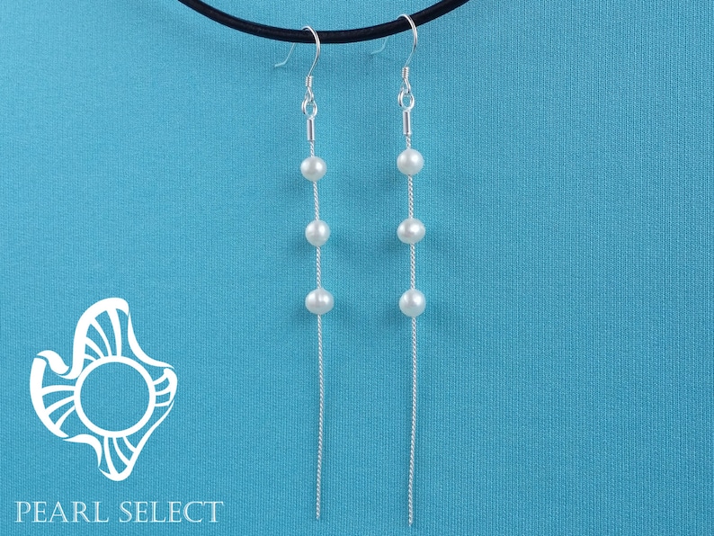 pearl earrings,long pearl earrings,small pearl earrings,dangle pearl earrings,bridesmaid earrings sterling silver hook and chain
