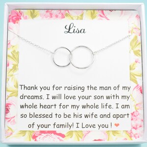 Mother of the Bride necklace, Gift for mom on wedding day Mother of the Groom gift, mother of the bride gift from daughter, mom wedding gift image 5