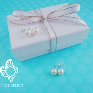 pearl earrings,bridesmaid gift,bridesmaid pearl earrings,freshwater pearl earrings,sterling silver earrings,7mm white small pearl Earrings