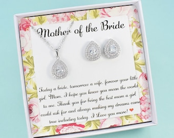 Mother of the Bride gift Mother of the groom gift Mother in law gift jewelry mother of the bride bracelet Mother of the Bride earrings