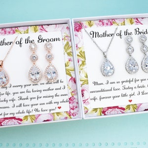 Mother of the groom gift set,Mother of the Bride gift set,Mother in law gift set,mother in law wedding gift set Mother of the Bride earrings