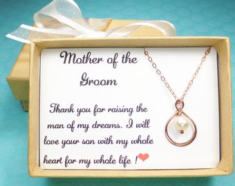 Mother of the groom gift, mother of the bride gift, Mothers Day gift, infinity necklace, mom wedding jewelry, mom Christmas gift