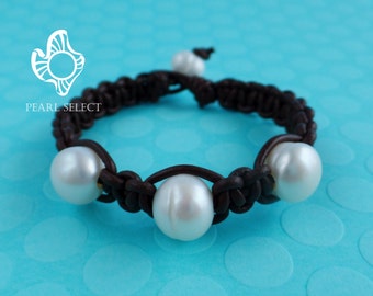 Bracciale Perle in Oro bianco con farfalla | Gioielli