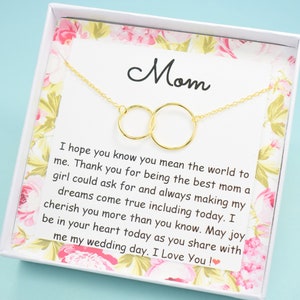 Mother of the Bride necklace, Gift for mom on wedding day Mother of the Groom gift, mother of the bride gift from daughter, mom wedding gift image 3