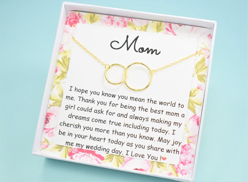 Mother of the Bride necklace, Gift for mom on wedding day Mother of the Groom gift, mother of the bride gift from daughter, mom wedding gift image 3